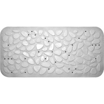 Toyma M292636 - Alfombra baño caucho piedras 54x54 blanco