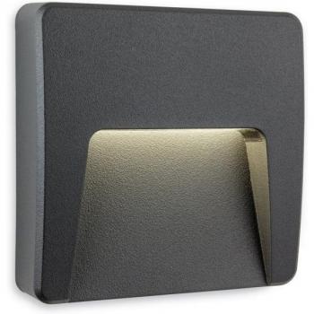Aplique de pared y escalón Firstlight Golf Outdoor Integrado LED 12 cm Cuadrado Grafito IP65