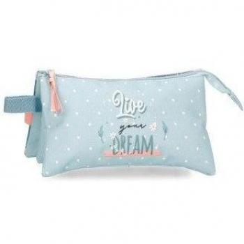 Estuche Movom Live your dreams tres compartimentos