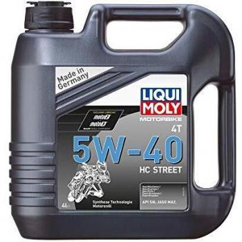 Liqui Moly 20751 - Aceite de motor de alto rendimiento, Motorbike, 4T, 5W-40, HC Street, Booklet, 4 L