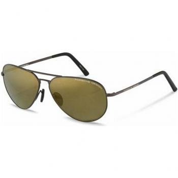Porsche Design P8508 Polarized Sunglasses - Dark Brown Frame with Mirror Gold Lenses (CAT3)