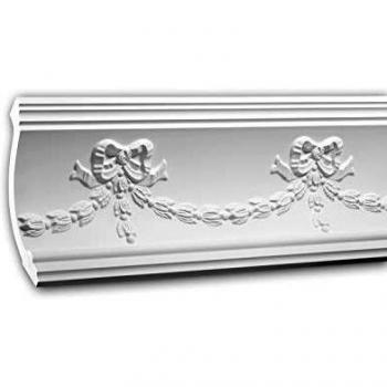 Cornisa decorativa de estuco estilo Neoimperio blanca 2 m - Profhome Decor