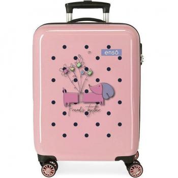 Maleta de cabina Enso Friends Together rígida 55 cm turquesa