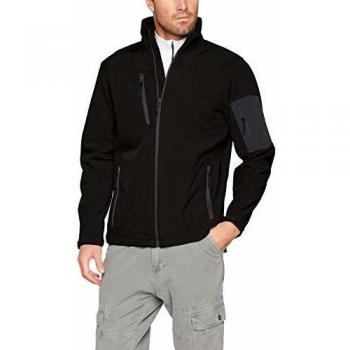 Chaqueta Softshell Hombre Regatta Arcola 3 Capas Resistente al Viento y Transpirable Negro/Gris Talla M