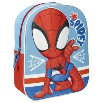 Mochila Infantil 3D Spidey Azul Rojo 25 x 31 x 1 cm
