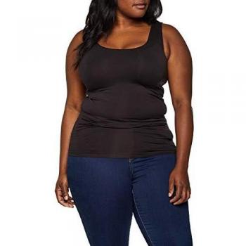 Junarose NOS Jrsia Seamless Tank Top - S Camiseta sin Mangas, Negro