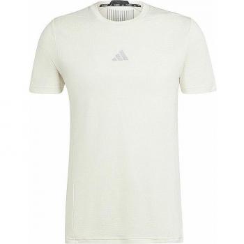 adidas D4T Heat Ready Camiseta De Manga Corta para Hombres - Blanco, diseñada para entrenamiento HIIT con tecnología HEAT.RDY