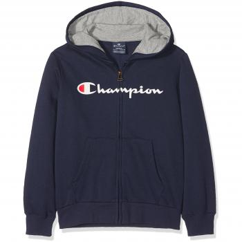 Champion Hooded Full Zip Sweatshirt, Sudadera con Capucha para Niños, Azul