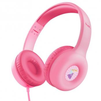 Auriculares Infantiles Trust Nouna con Micrófono en Color Rosa