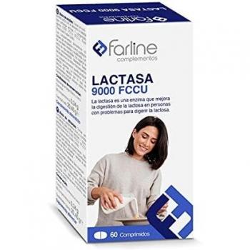 LACTASA 9000 FCCU Farline | Enzima intolerantes a la lactosa | Mejora la Digestión de Lácteos | Farmacia | 60 comprimidos