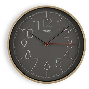 Reloj de Pared Versa Gris Plástico 4,3 x 30,5 x 30,5 cm