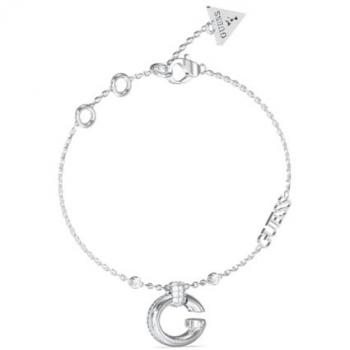 Brazalete de Acero Plateado Guess para Mujer - Modelo Oh My G JUBB04519JWRHS