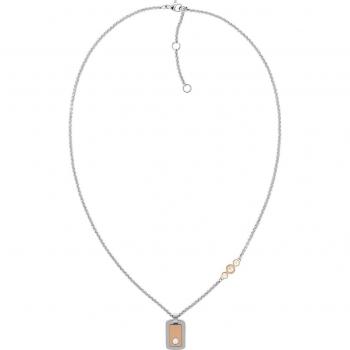 Collar Mujer Tommy Hilfiger 2780577 - Collar de acero inoxidable, diseño elegante, con detalles en color dorado y plateado, logotipo distintivo de Tommy Hilfiger, longitud ajustable