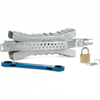 Camco EazLift 10 Inch Wheel Stop with Wrench and Lock - Metal