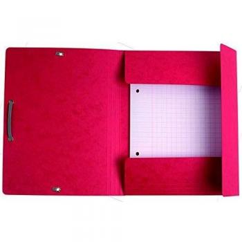 Chemise a elastique 3 rabats carte lustree 400gm nature future - format scolaire 17x22cm