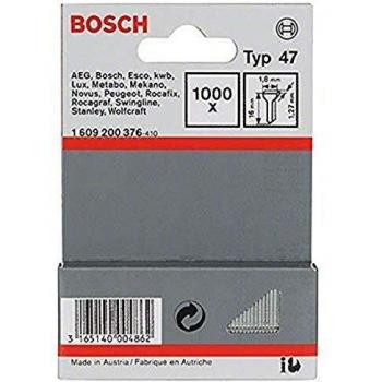 Bosch 1 609 200 376 - Clavo tipo 47, 1,8 x 1,27 x 16 mm, pack de 1000