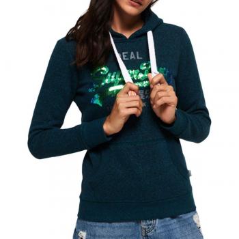 Superdry - Sudadera con Capucha - para Mujer Deep Atlantic Teal Rugged S