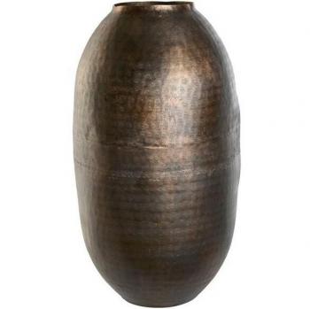 Jarrón de aluminio dorado desgastado 40 x 38 x 68 cm