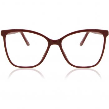 Cat Eye Full Rim Plastic Women’s Prescription Glasses - Online Red - Size 54 - Blue Light Block Available - SmartBuy Collection