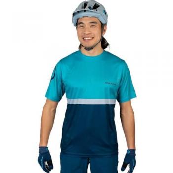 Endura Maillot Enduro de Manga Corta Singletrack Core II - Color azul, talla XXL, para hombre