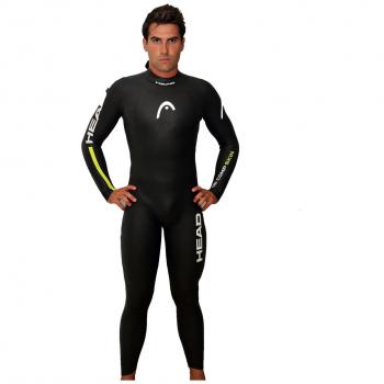 Head Tricomp Skin Tri - Wetsuit 4.3.2 - Bañador para Hombre, Color Negro, Talla MLO
