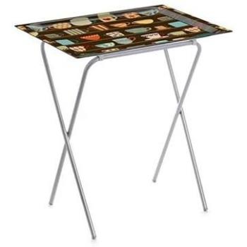 Mesita Plegable Don Hierro con Bandeja Extraíble para Cocina y Camping, 65,5 x 61,5 x 42 cm