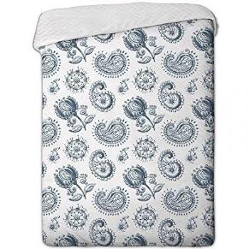 Sisomdos SSD020 - Colcha bouti de cama, color gris, 250 x 270 cm