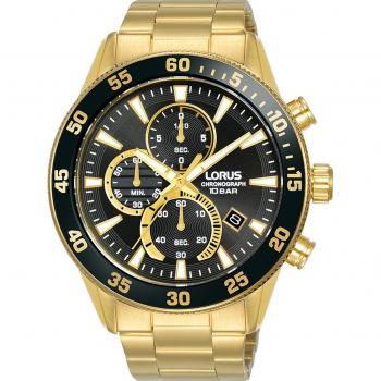 Reloj Cronógrafo Lorus RM330JX9 para Hombre 46mm, Resistente al Agua 10ATM, Color Negro