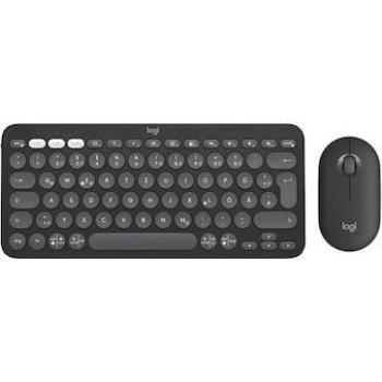 Combo Logitech Pebble 2 - Teclado y Ratón Inalámbricos Bluetooth® Multi-Dispositivo QWERTZ Alemán Grafito