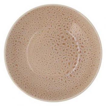Plato Hondo Ariane Porous Cerámica Beige Ø 21 cm (6 Unidades)