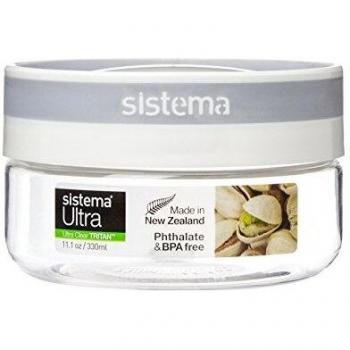 SistemaTritan Ultra colección redonda, diseño de contenedor, color blanco/grey-p, plástico, White/Grey, 330 ml