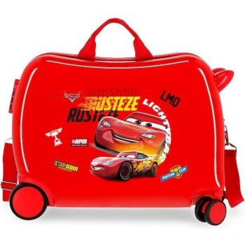 Maleta Infantil Correpasillos Disney Cars Rusteze Lightyear Rígida Roja con 2 Ruedas y Capacidad de 34L