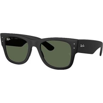 Ray-Ban 0RB4840S/52 Black Square Sunglasses with Dark Green Lenses
