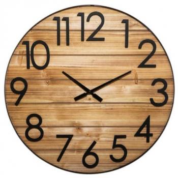 Reloj de pared Abby - Madera de 70 cm - Color Marrón - Atmosphera Creador de Interiores