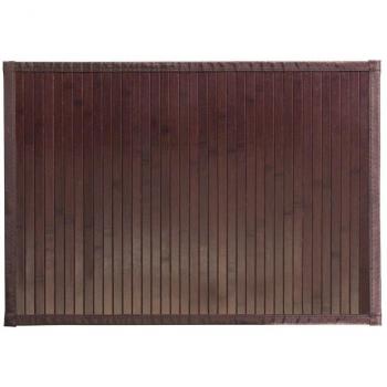 iDesign Tapete para baño, tamaño pequeño, Color Oscuro, Bambú, Marrón