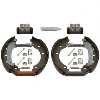 Juego de zapatas de freno FEBI BILSTEIN 37243 para Renault Kangoo, con montaje previo y dimensiones de 203mm