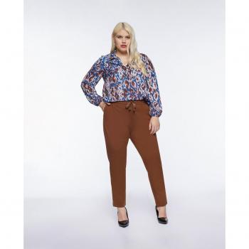 Pantalón recto de punto Milano con cordón de ajuste