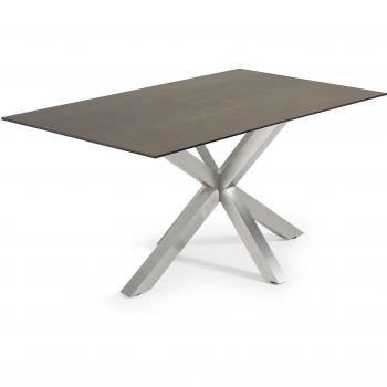Kavehome Mesa New Argo 160x90, Inox Porcelánico Iron Moss
