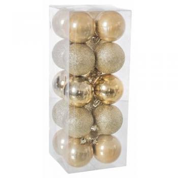 Bolas de Navidad Dorado Plástico 6 x 6 x 6 cm (20 Piezas) (20 Unidades)