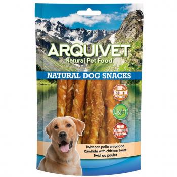 Arquivet Twist con pollo enrollado - Natural Dog Snacks - Snacks perros - 13 cm - 100 g