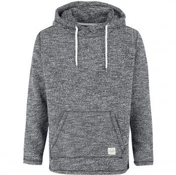 Sublevel Capucha Jaspeada Hombre Sudadera con Capucha Teñido de Negro L