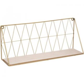 Estantería de Pared Dorada 48x20 cm - Metal Filtrado Atmosphera