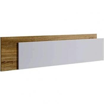 Buyqualia Cabecero Cama en Color Roble - Blanco (Largo 185 cm/Alto 50 cm/Grosor 3 cm