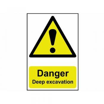 Scan 4103 400 x 600mm PVC Danger Deep Excavation Sign