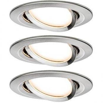 Foco Empotrado LED Paulmann Nova Coin 3x6W Inclinable 2700K Hierro Redondo