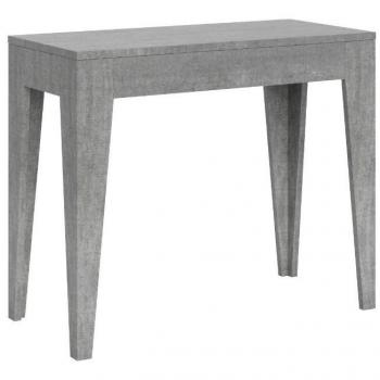 Consola extensible 90x42/302 cm efecto madera gris cemento Isolde