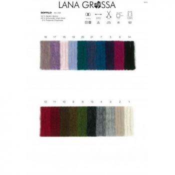 Lana Grossa soffilo Fb. 13 Negro jaspeado