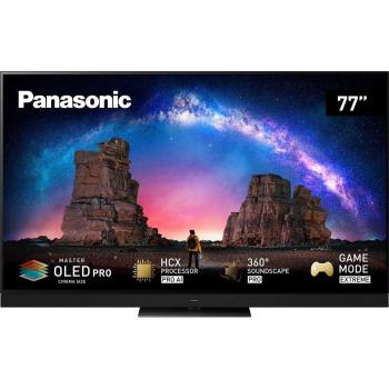 Panasonic TX-77MZ2000E 77 OLED 4K HDR TV with HCX Pro AI Processor, Dolby Vision IQ, HDR10, and Technics Tuning