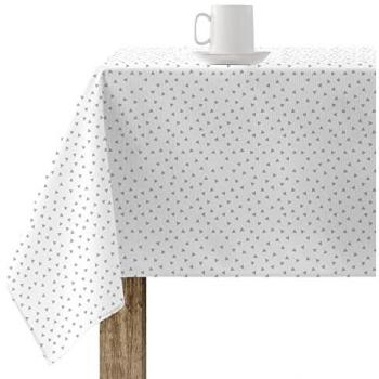 Mantel antimanchas Belum GALA Gris 250 x 140 cm, resinado, antibacteriano, fabricado en tejido orgánico, 100% algodón orgánico