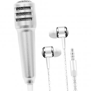 Mini micrófono de 3,5mm para auriculares, grabación de voz y karaoke en PC y portátil